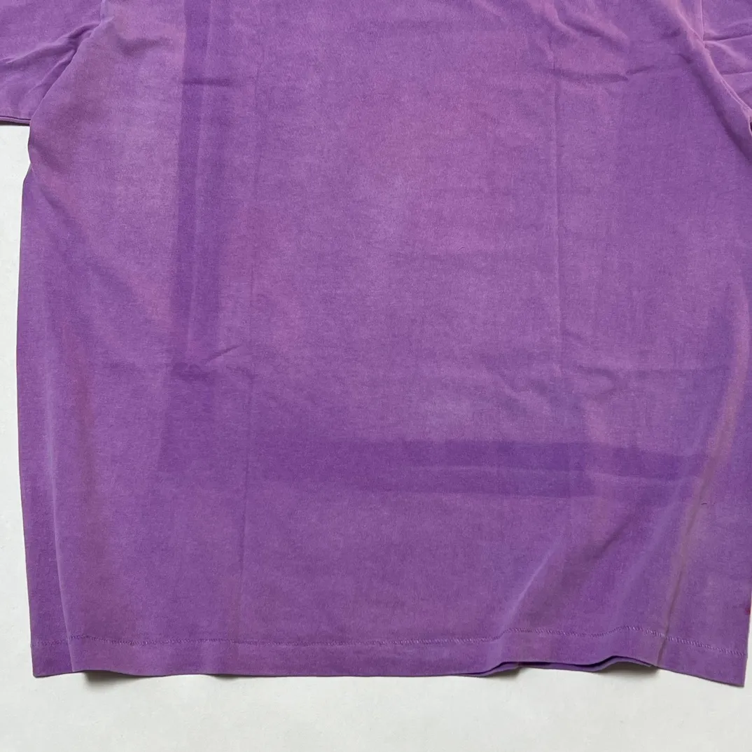 New models in stock! GALLERY DEPT VINTAGE LOGO PAINTED TEE PURPLE Purple ink splashed distressed short sleeves Retro English pocket TEE Purple S-XL Ready-to-wear dyeing Fried salt distressing Hand-sewn plaster bone Very heavy industry Manufacturing dark and light fading technology Hand-splashed ink graffiti Genuine acrylic material